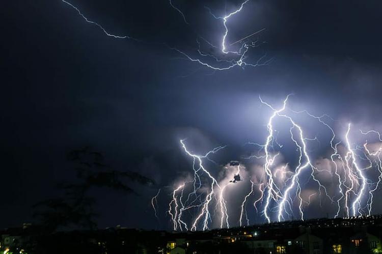 lightning cloud storm night