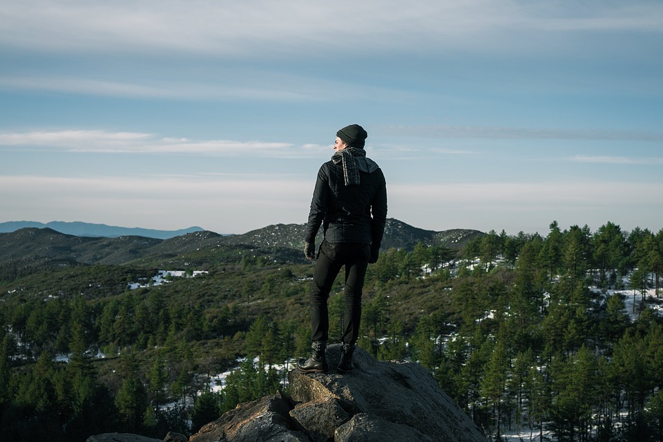 Hike Hiking Adventure Mountain Landscape Man