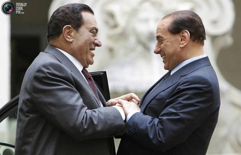 .berlusconi e mubarak
